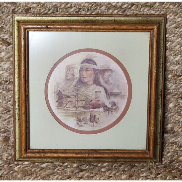 Ben Hampton Signed 1976 Print Nancy Ward Cherokee Nation Native American Art - Picture 1 of 5